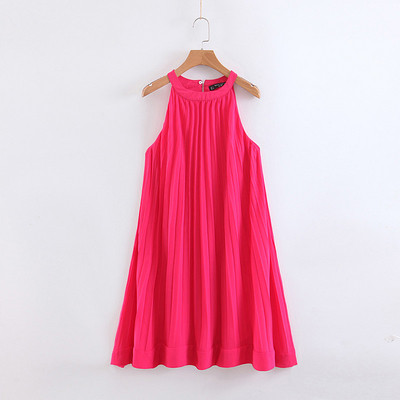 Rochie de damă modernă plisată în patru culori