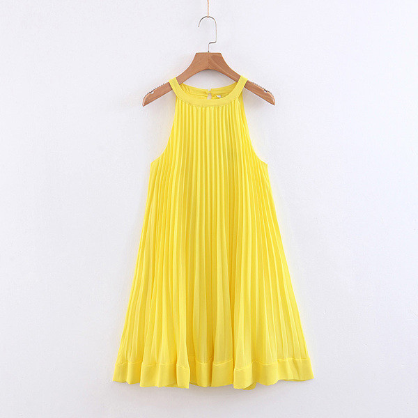 Rochie de damă modernă plisată în patru culori