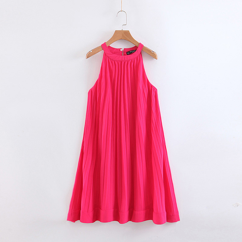 Rochie de damă modernă plisată în patru culori