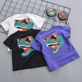 Gyermek póló három színben rátéttel - fiúknak