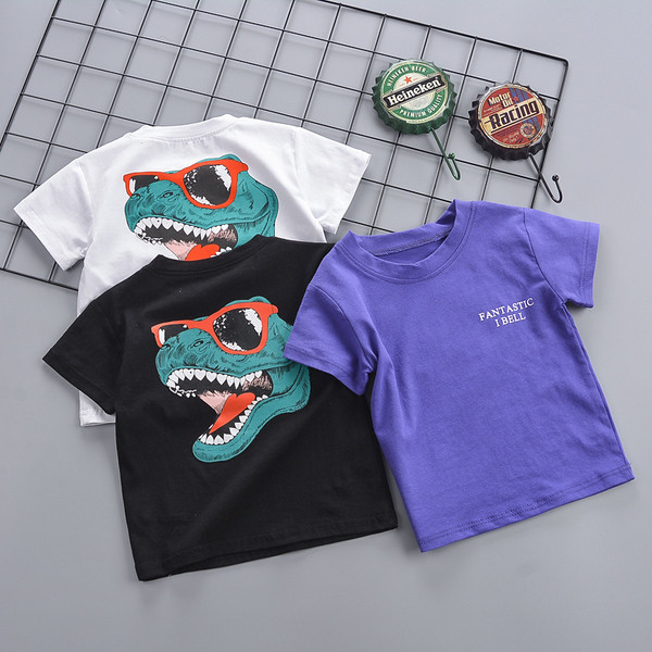 Gyermek póló három színben rátéttel - fiúknak