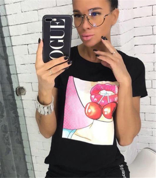 Modern női póló rátéttel és O-nyakkal, három színben