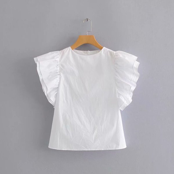 Stílusos női blúz hátul cipzárral, fehér és fekete színben