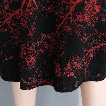 Rochie modernă de damă cu mâneci scurte și decolteu O în negru