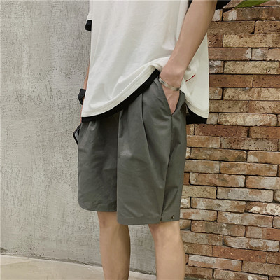 Alkalmi férfi rövidnadrág szürke és fekete színben