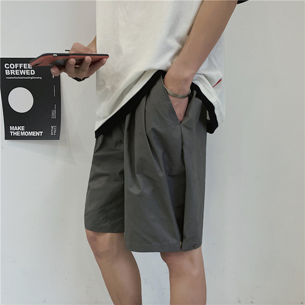 Alkalmi férfi rövidnadrág szürke és fekete színben