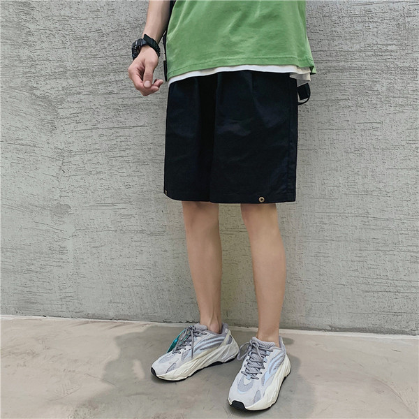 Alkalmi férfi rövidnadrág szürke és fekete színben