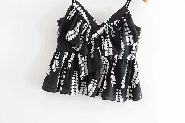 Modern női felső, vékony pántokkal, két színben