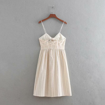 Női alkalmi ruha pántokkal és szalaggal