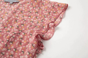 Rochie casual din sifon, cu decolteu in V