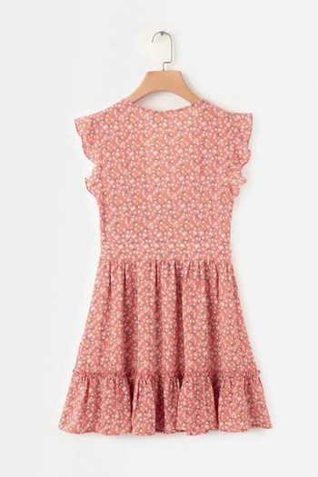 Rochie casual din sifon, cu decolteu in V