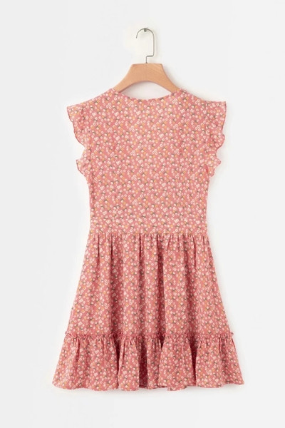 Rochie casual din sifon, cu decolteu in V