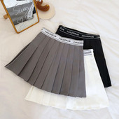 Női redős szoknya gumírozott derékkal, három színben