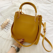 Eko bőrből készült női táska, hosszú és rövid füllel