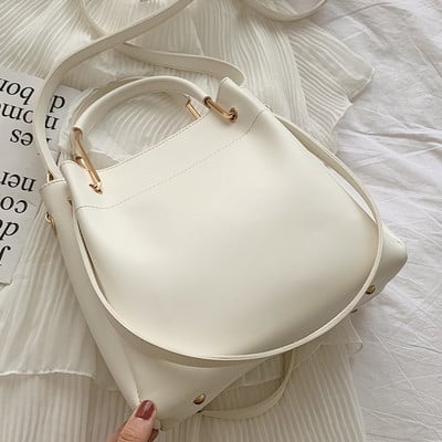 Eko bőrből készült női táska, hosszú és rövid füllel