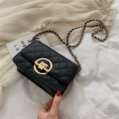 Geanta de dama moderna cu inchidere metalica in patru culori