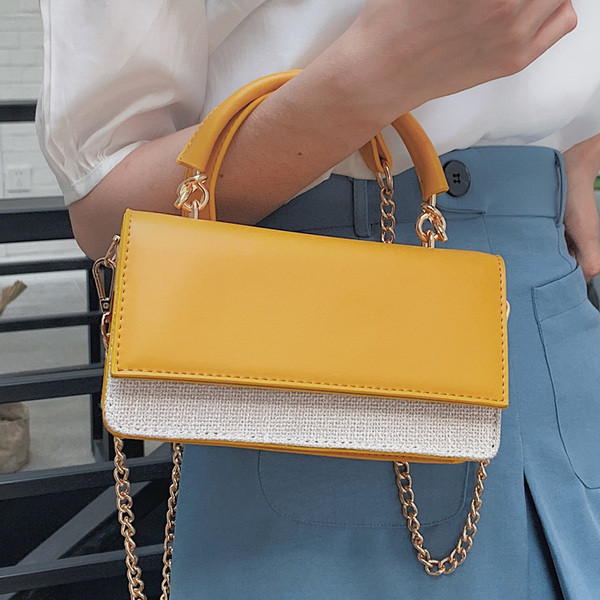 Geanta de dama cu manere metalice in mai multe culori