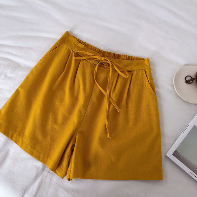 Дамски модерни къси панталони в черен,жълт ,бял и зелен цвят 