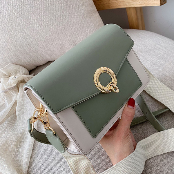 Geanta de dama eleganta din piele ecologica si inchidere metalica