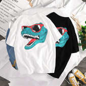 Tricou modern pentru bărbați cu aplicație alb-negru