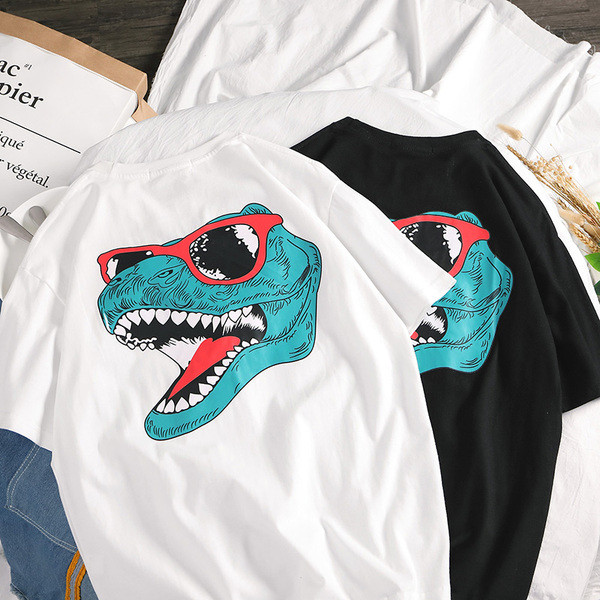 Tricou modern pentru bărbați cu aplicație alb-negru