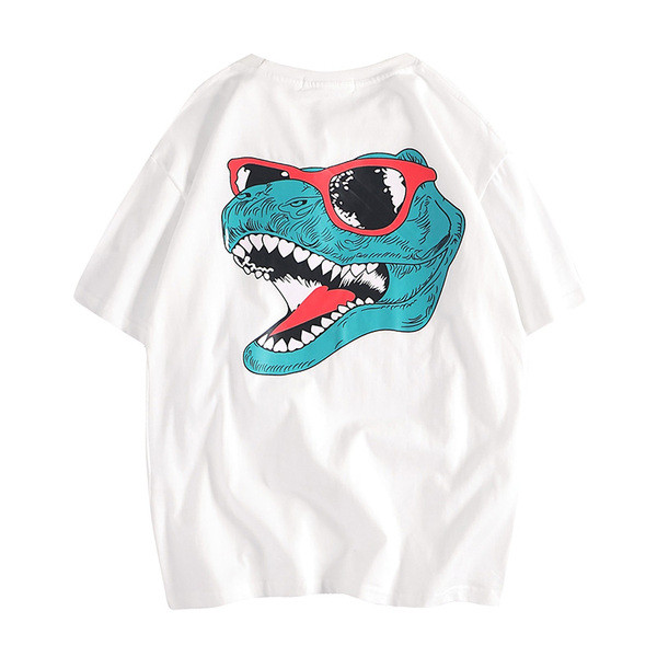 Tricou modern pentru bărbați cu aplicație alb-negru