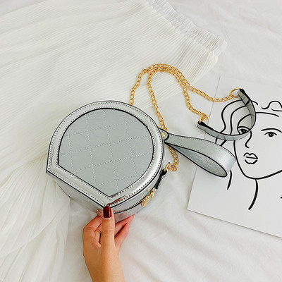 Geanta de dama moderna din piele ecologica si lant metalic