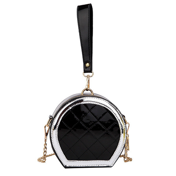 Geanta de dama moderna din piele ecologica si lant metalic