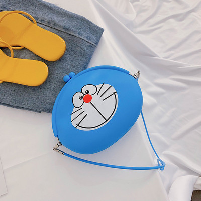 Modern női táska kék és szürke rátéttel