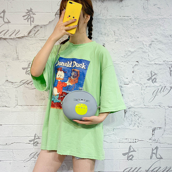 Modern női táska kék és szürke rátéttel