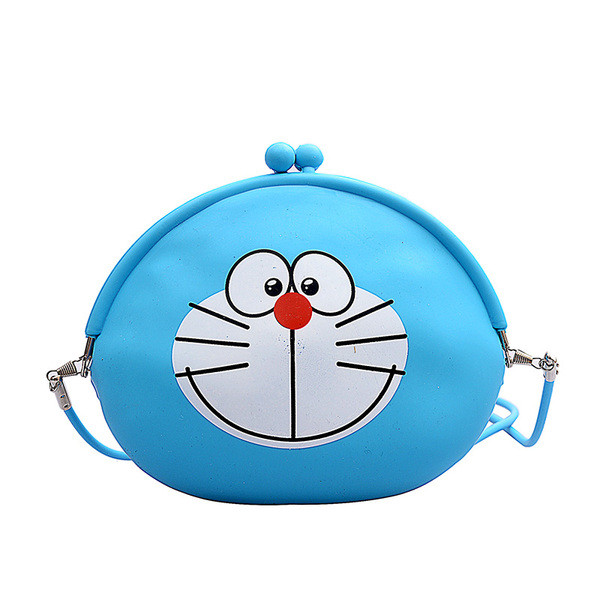 Modern női táska kék és szürke rátéttel