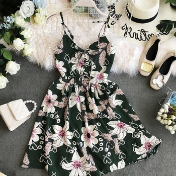 Rochie de vara de dama actuala cu bretele subtiri in diferite modele