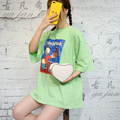 Geanta de dama moderna cu forma de inima si pietre in mai multe culori