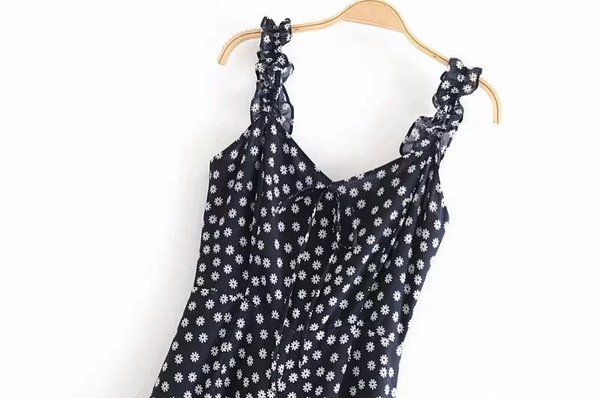 Γυναικεία ολόσωμη φόρμα  μακρύ με λουλούδια εκτύπωσης