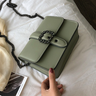 Geanta dama cu catarama si decor cu pietre colorate in patru culori