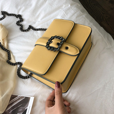 Geanta dama cu catarama si decor cu pietre colorate in patru culori