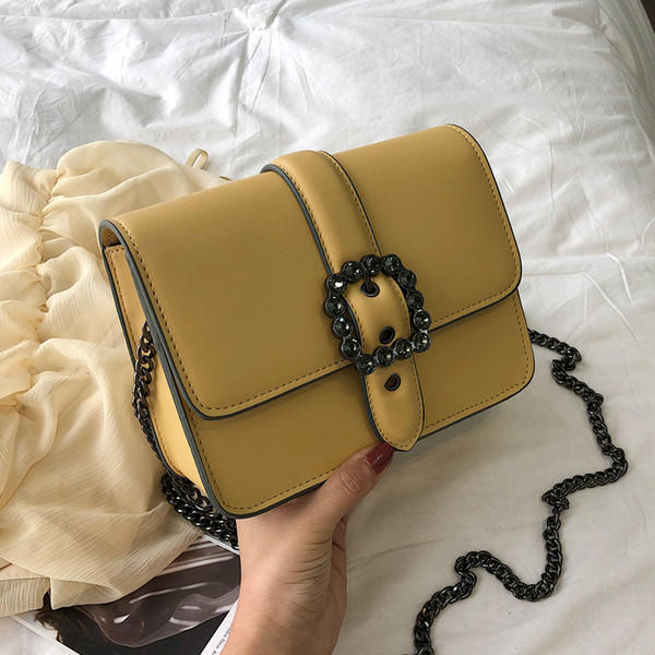 Geanta dama cu catarama si decor cu pietre colorate in patru culori