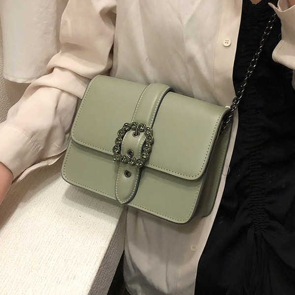 Geanta dama cu catarama si decor cu pietre colorate in patru culori