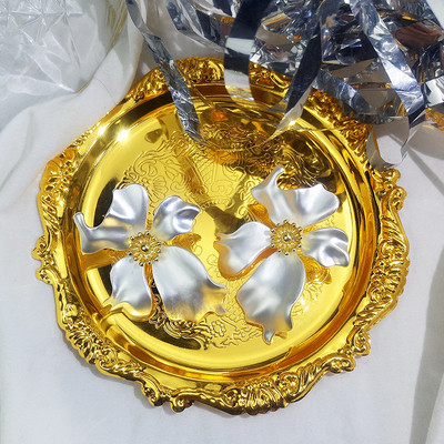 Női virág alakú fülbevaló két színben