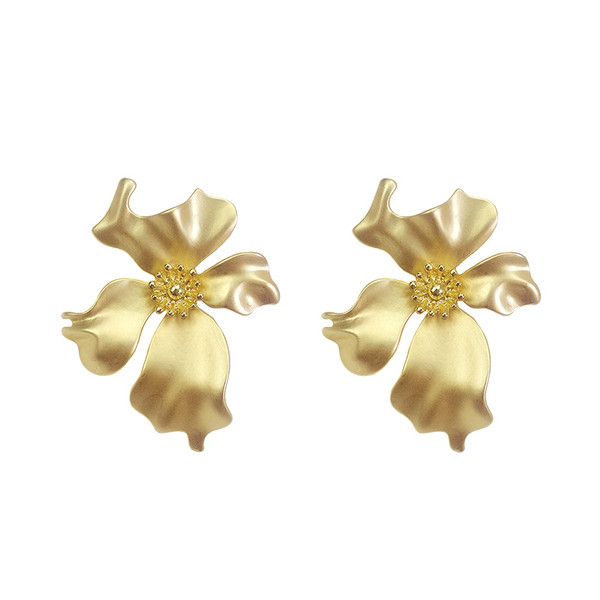 Női virág alakú fülbevaló két színben