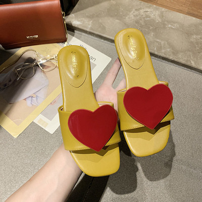 Papuci casual dama in alb, verde si galben