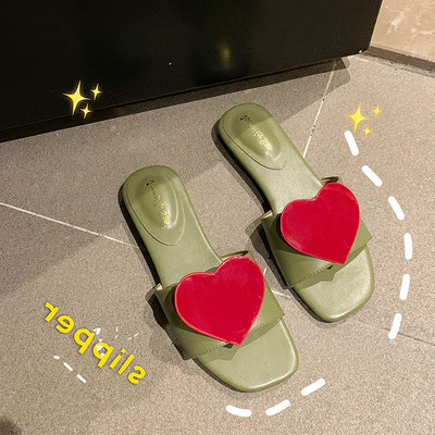 Papuci casual dama in alb, verde si galben