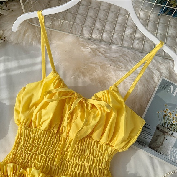 Maieu modern de dama cu bretele subtiri si cravate in mai multe culori