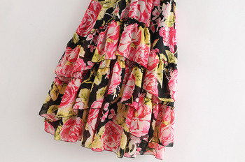 Rochie sigiliu dama cu spatele gol si model floral