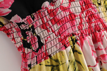 Rochie sigiliu dama cu spatele gol si model floral