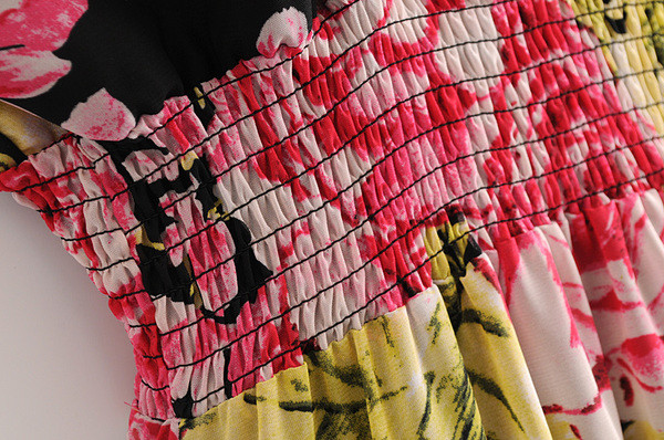 Rochie sigiliu dama cu spatele gol si model floral