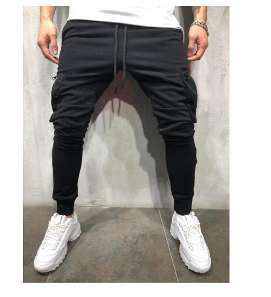 Férfi sportnadrág oldalzsebekkel fekete, szürke és fekete színben