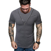 Alkalmi férfi póló cipzárral fekete, fehér és szürke színben