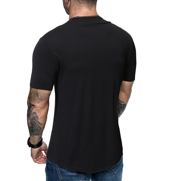 Alkalmi férfi póló cipzárral fekete, fehér és szürke színben