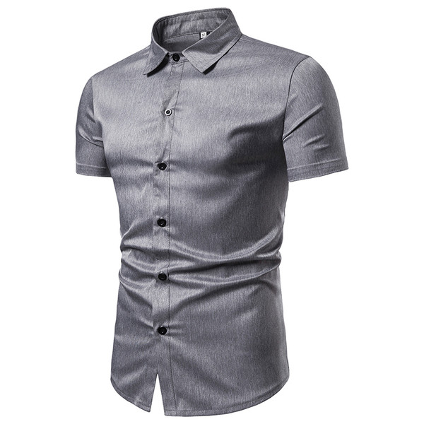 Stílusos férfi ing Karcsú modell rövid ujjal több színben